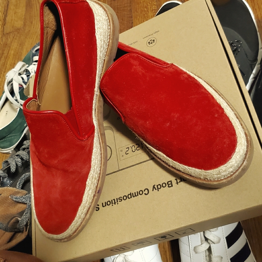 Aqualita red suede shoes